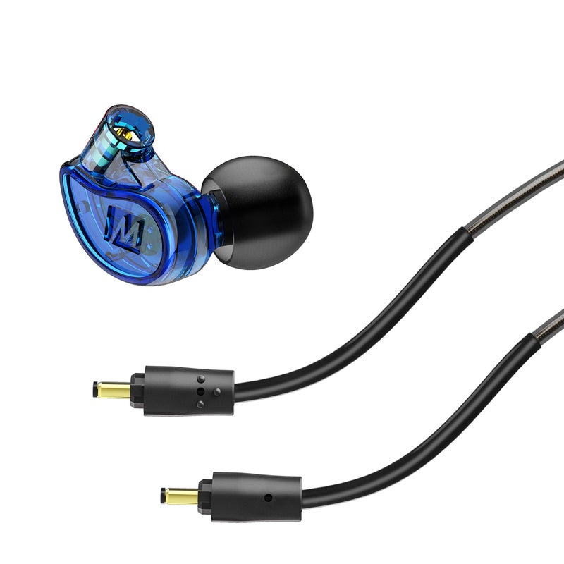 MEE audio M6 PRO In Ear Monitor Headphones for Musicians, 2nd Gen Model With Upgraded Sound, Memory Wire Earhooks & Replaceable Cables, Noise Isolating Professional Earbuds, 2 Cords Included (Blue) - Image 4